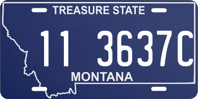MT license plate 113637C