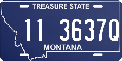MT license plate 113637Q