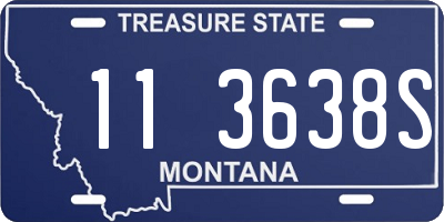 MT license plate 113638S