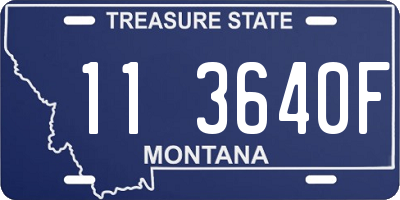 MT license plate 113640F