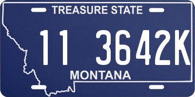 MT license plate 113642K