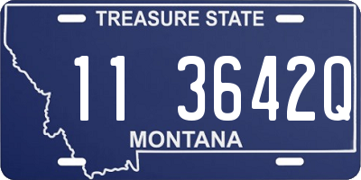 MT license plate 113642Q