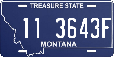 MT license plate 113643F