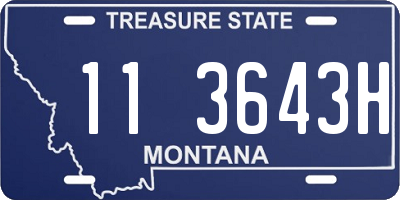 MT license plate 113643H