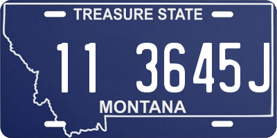 MT license plate 113645J