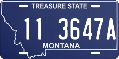 MT license plate 113647A