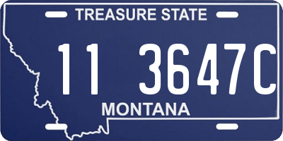 MT license plate 113647C