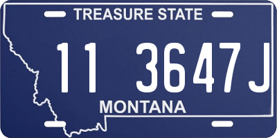 MT license plate 113647J