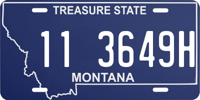 MT license plate 113649H