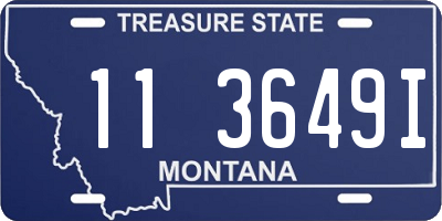 MT license plate 113649I