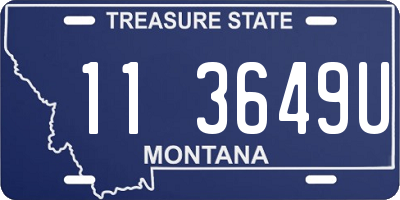 MT license plate 113649U