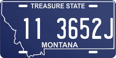 MT license plate 113652J