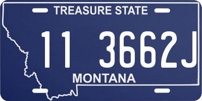 MT license plate 113662J