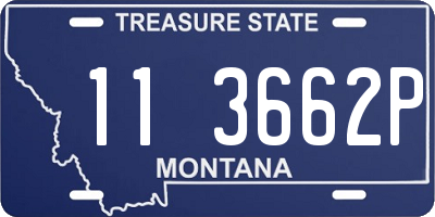 MT license plate 113662P