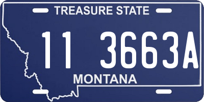 MT license plate 113663A