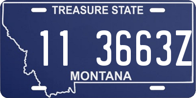 MT license plate 113663Z