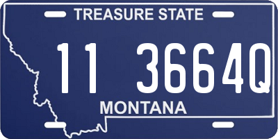 MT license plate 113664Q