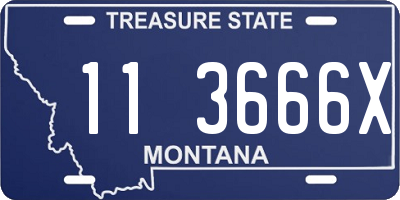 MT license plate 113666X