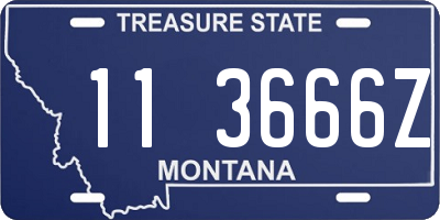 MT license plate 113666Z