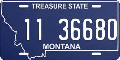 MT license plate 113668O