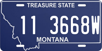 MT license plate 113668W