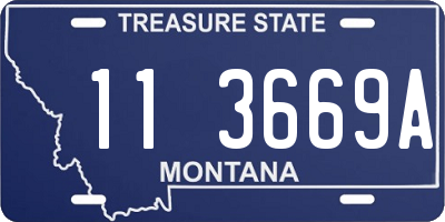 MT license plate 113669A