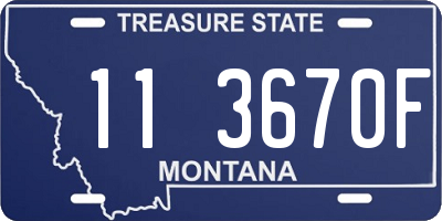 MT license plate 113670F