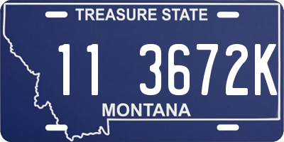 MT license plate 113672K