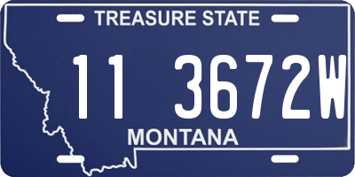 MT license plate 113672W