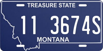 MT license plate 113674S