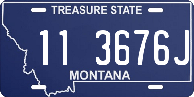 MT license plate 113676J