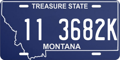 MT license plate 113682K