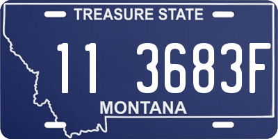 MT license plate 113683F