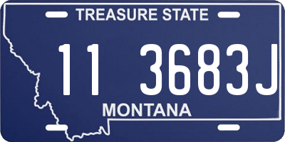MT license plate 113683J