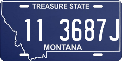 MT license plate 113687J
