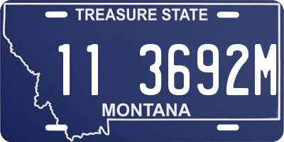 MT license plate 113692M