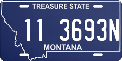 MT license plate 113693N