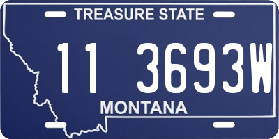 MT license plate 113693W