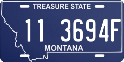 MT license plate 113694F