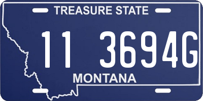 MT license plate 113694G