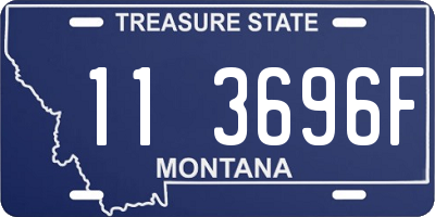MT license plate 113696F