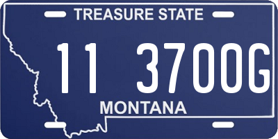 MT license plate 113700G