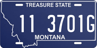 MT license plate 113701G