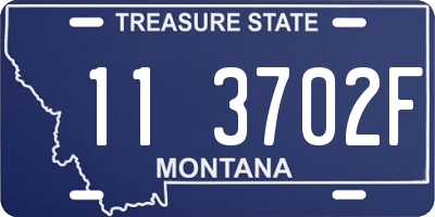 MT license plate 113702F