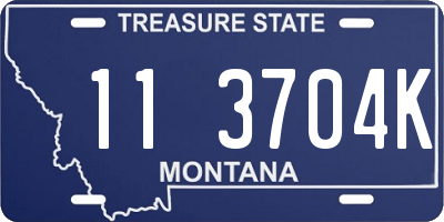 MT license plate 113704K