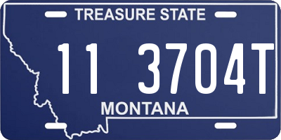 MT license plate 113704T