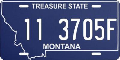 MT license plate 113705F