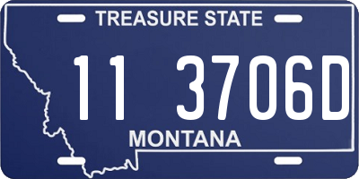 MT license plate 113706D