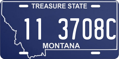 MT license plate 113708C
