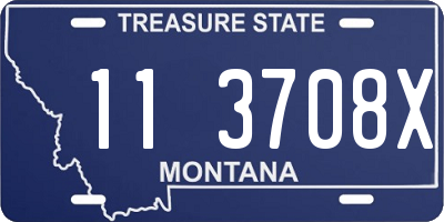 MT license plate 113708X